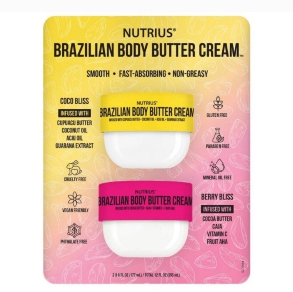 Nutrius Brazilian body butter cream 2pack